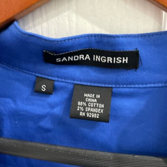 Sandra Ingrish small long sleeve button down blue - Picture 3 of 3